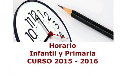 Horario Infantil y Primaria Curso 2015-16